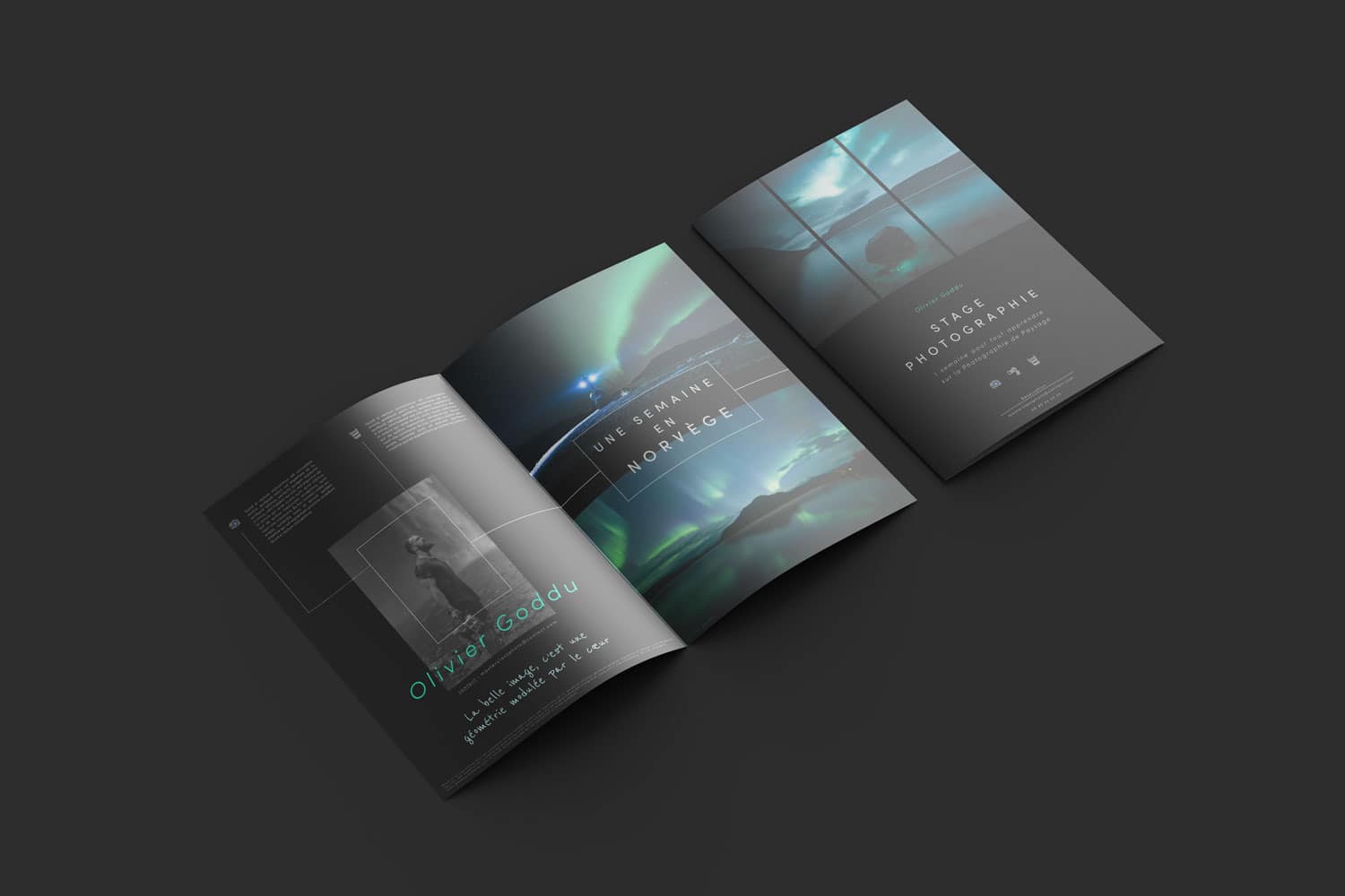 mise en page d'un prospectus par un graphiste professionnel - lunenoire studio