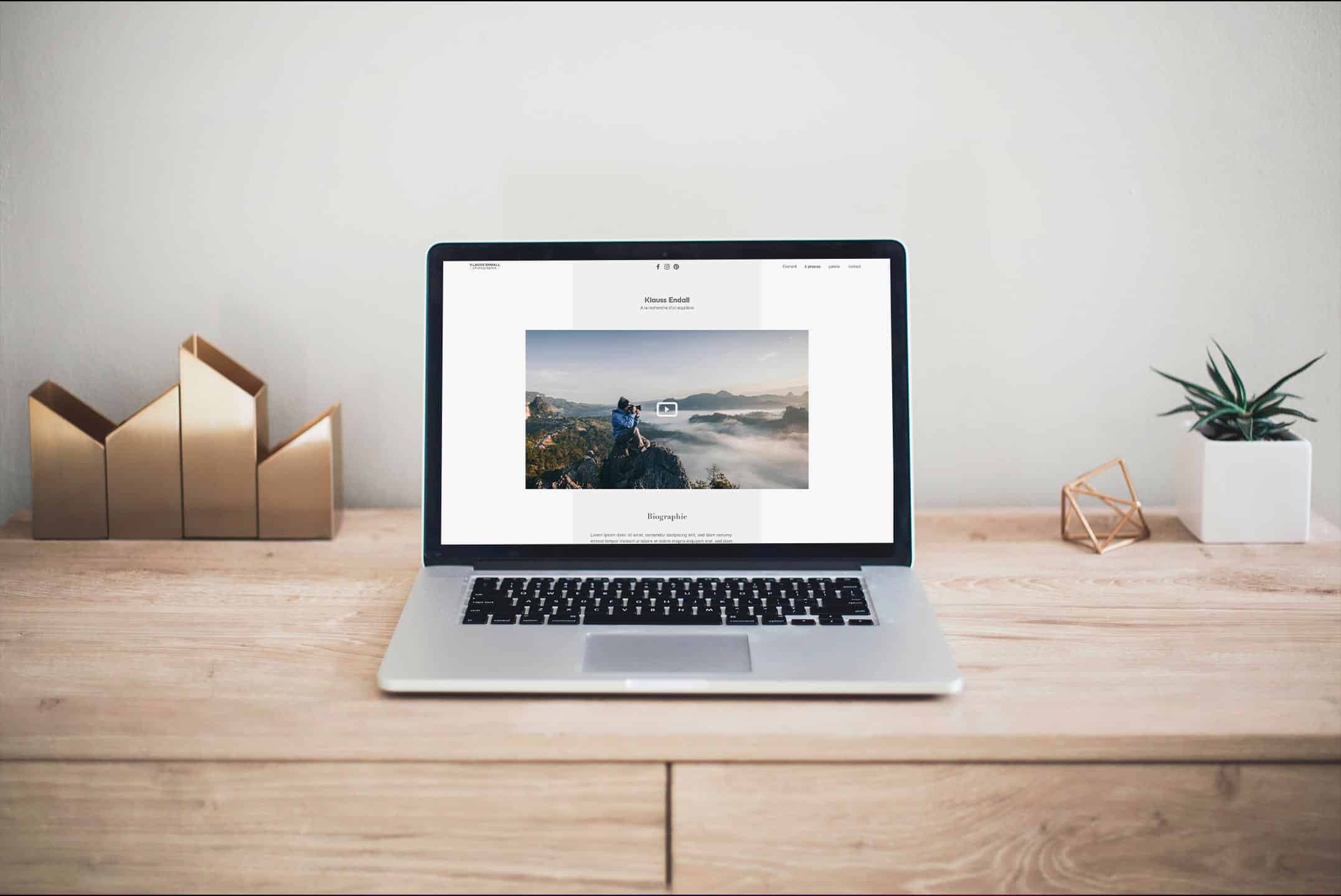 un site vitrine pour photographe réalisé par LUNENOIRE studio, Toulouse.
