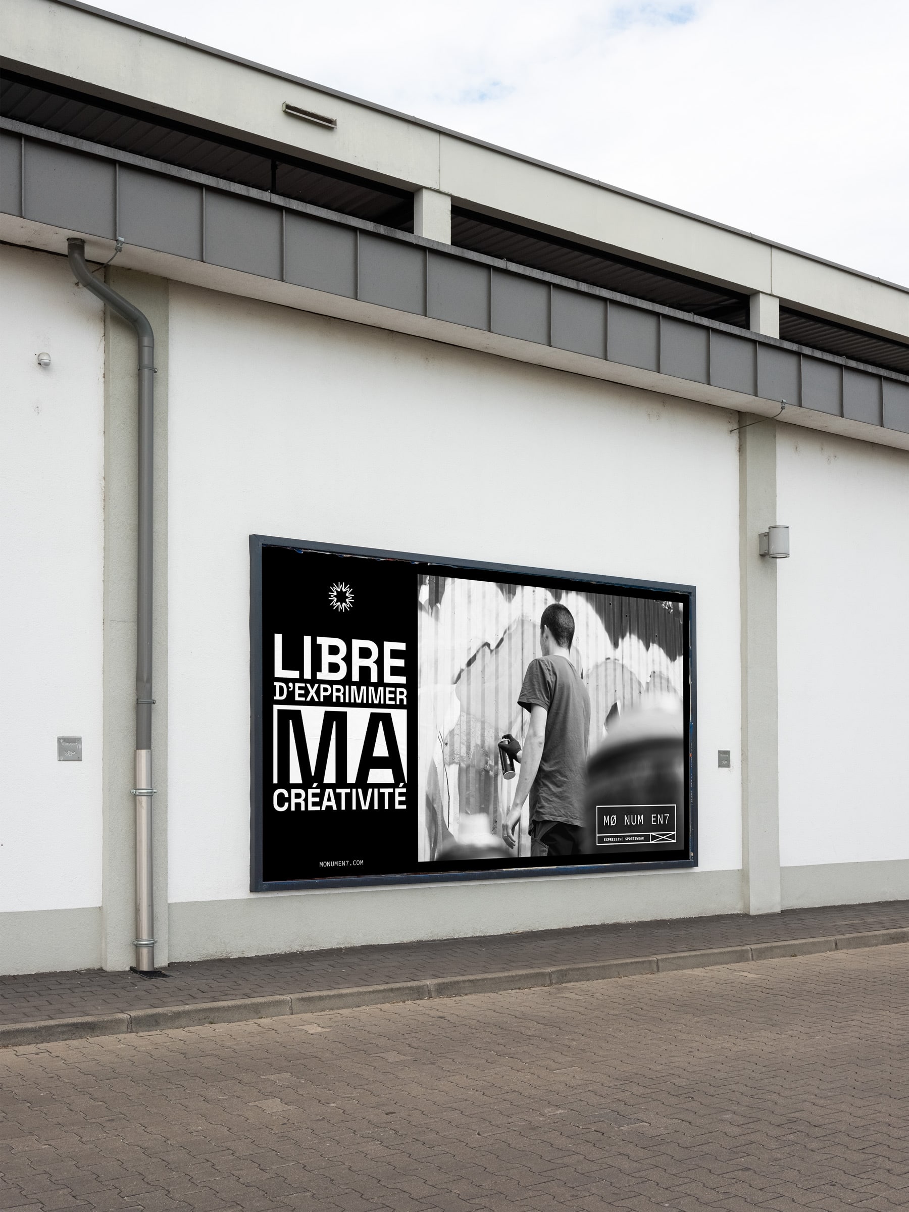 MØNUMEN7®, exemple de présentation pour publicité murale