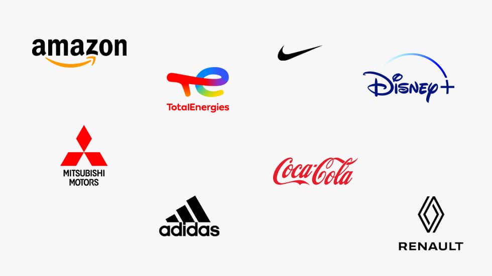 Un échantillon de logos complexes connu construient à partir de losange, lignes droites ou encore de courbes.